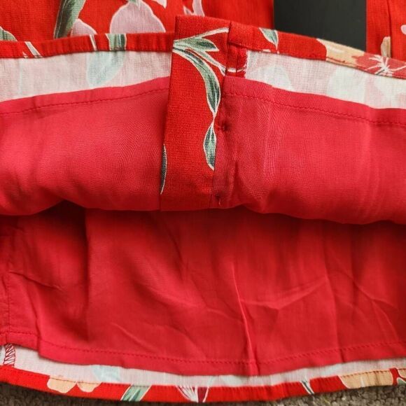 Revolve Privacy Please Skirt Womens Medium Linen Blend Floral Mini Travel Beach - Picture 4 of 5